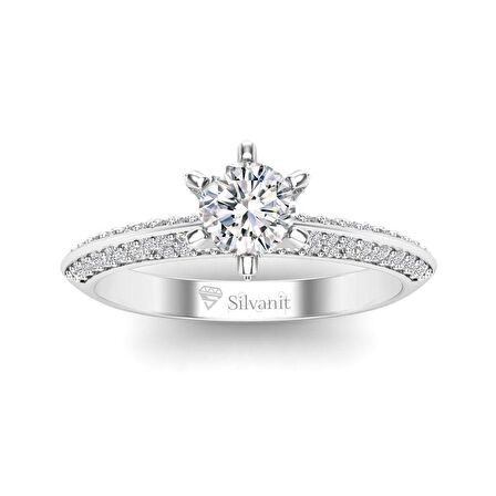 0,70 Karat G Renk Uluslararası Sertifikalı Pırlanta Tektaş Yüzük