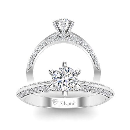 0,70 Karat G Renk Uluslararası Sertifikalı Pırlanta Tektaş Yüzük