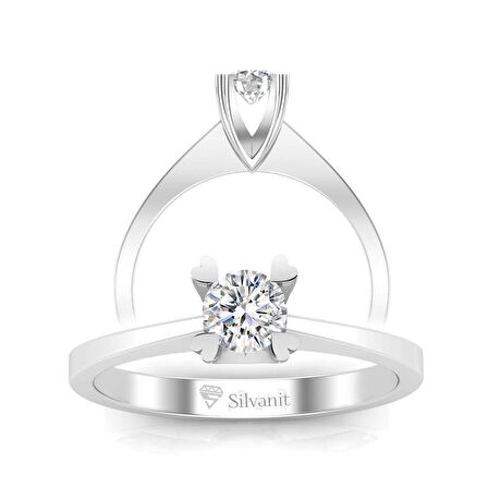 0.40 Karat G Renk Uluslararası Sertifikalı Pırlanta Tektaş Yüzük