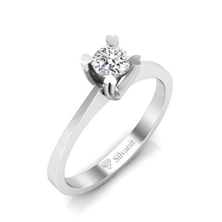 0.40 Karat G Renk Uluslararası Sertifikalı Pırlanta Tektaş Yüzük