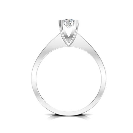 0.40 Karat G Renk Uluslararası Sertifikalı Pırlanta Tektaş Yüzük