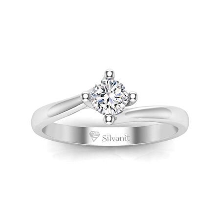 0.40 Karat G Renk Uluslararası Sertifikalı Pırlanta Tektaş Yüzük