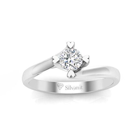 0,30 Karat F Renk Uluslararası Sertifikalı Pırlanta Tektaş Yüzük