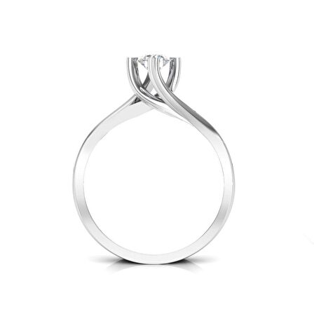 0,30 Karat F Renk Uluslararası Sertifikalı Pırlanta Tektaş Yüzük