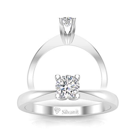 0,30 Karat G Renk Uluslararası Sertifikalı Pırlanta Tektaş Yüzük