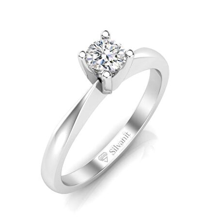 0,30 Karat G Renk Uluslararası Sertifikalı Pırlanta Tektaş Yüzük