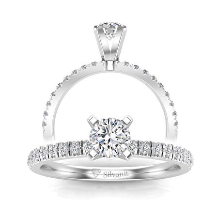 0.40 Karat E Renk Uluslararası Sertifikalı Pırlanta Tektaş Yüzük