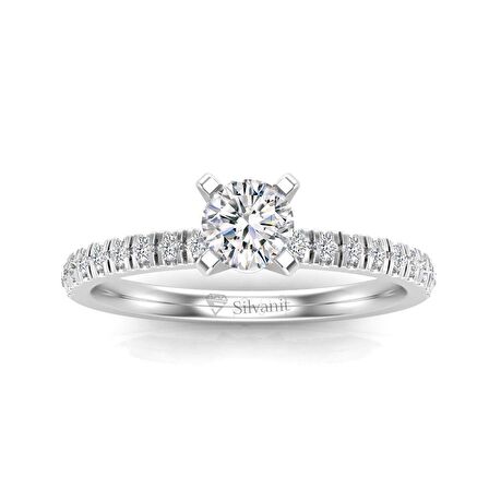 0.40 Karat E Renk Uluslararası Sertifikalı Pırlanta Tektaş Yüzük