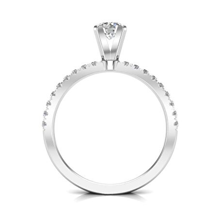 0.40 Karat E Renk Uluslararası Sertifikalı Pırlanta Tektaş Yüzük