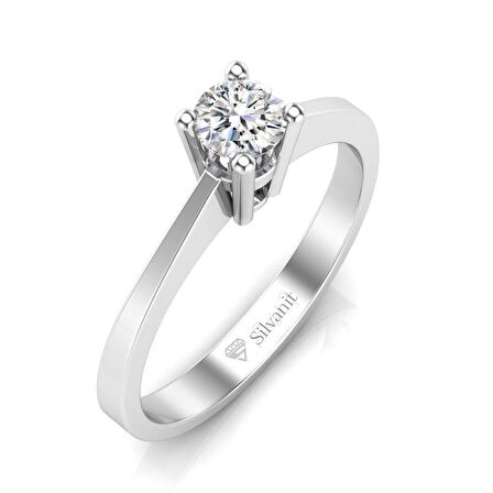 0,50 Karat H Renk Uluslararası Sertifikalı Pırlanta Tektaş Yüzük