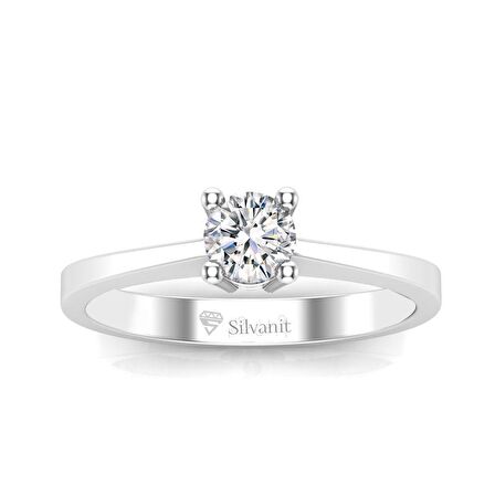0,50 Karat H Renk Uluslararası Sertifikalı Pırlanta Tektaş Yüzük