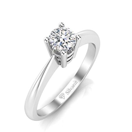 0,50 Karat G Renk Uluslararası Sertifikalı Pırlanta Tektaş Yüzük