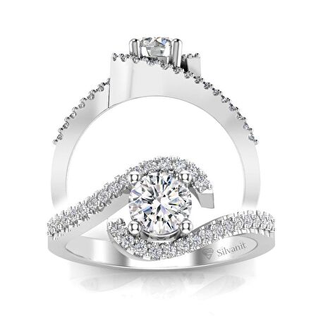 0,50 Karat G Renk Uluslararası Sertifikalı Pırlanta Tektaş Yüzük