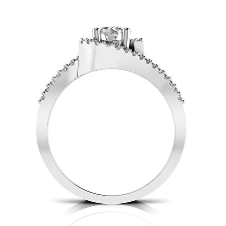 0,50 Karat G Renk Uluslararası Sertifikalı Pırlanta Tektaş Yüzük