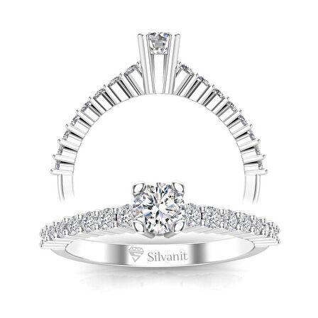 0,60 Karat G Renk Uluslararası Sertifikalı Pırlanta Tektaş Yüzük