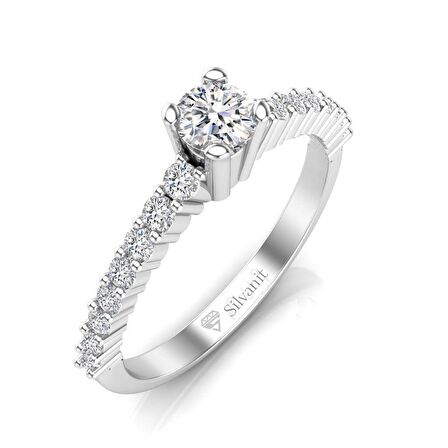 0,60 Karat G Renk Uluslararası Sertifikalı Pırlanta Tektaş Yüzük