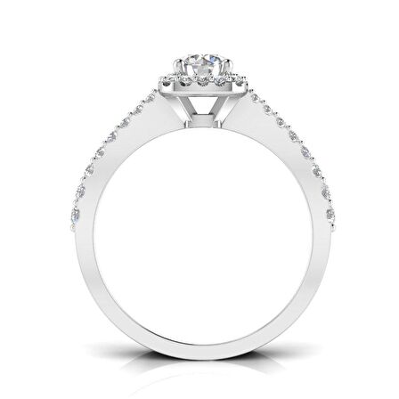 0,65 Karat G Renk Uluslararası Sertifikalı Pırlanta Tektaş Yüzük