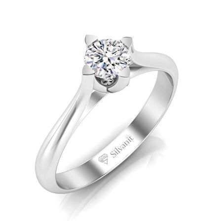 0,40 Karat G Renk Uluslararası Sertifikalı Pırlanta Tektaş Yüzük