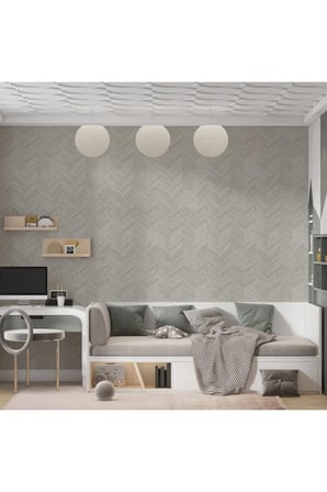 balıksırtı desenli duvar kağıdı 100-7 | wallert olivia, açık bej / kum beji, kağıt taban taban + vinil kaplama - 16.5 m²
