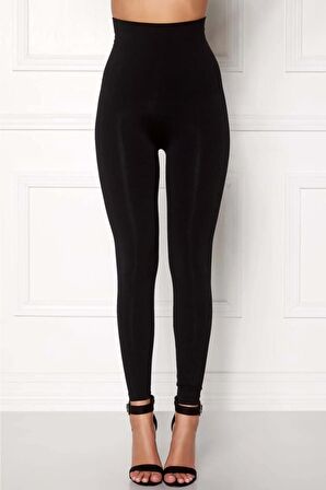 Kadın Siyah Yüksek Bel Toparlayıcı Korse Tayt