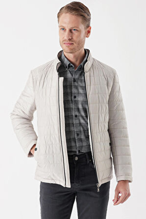Hakim Yaka Astarlı Slim Fit Dar Kesim Casual Mont 1007235156 Taş Rengi