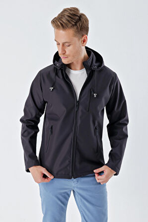 Kapüşonlu Astarlı Slim Fit Dar Kesim Casual Mont 1007235163 Füme