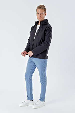 Kapüşonlu Astarlı Slim Fit Dar Kesim Casual Mont 1007235163 Füme