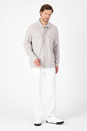 Düz Gabardin Polo Yaka Tam Astar Esnek Standart Fit Mont 1007250111