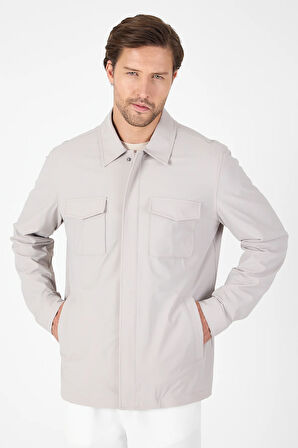 Düz Gabardin Polo Yaka Tam Astar Esnek Standart Fit Mont 1007250111