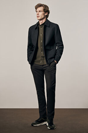 Antrasit Gömlek Yaka Casual Slim Fit Esnek Mont 1007255122