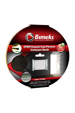 Bimeks Kapı Pencere Bandı EPDM Siyah 15mmx5m