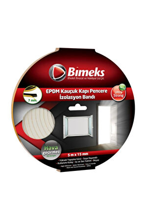 Bimeks Kapı Pencere Bandı EPDM Beyaz 15mmx5m