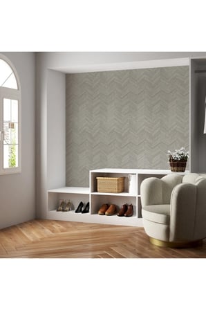 balıksırtı desenli duvar kağıdı 100-8 | wallert olivia, açık vizon / gri, kağıt taban taban + vinil kaplama - 16.5 m²