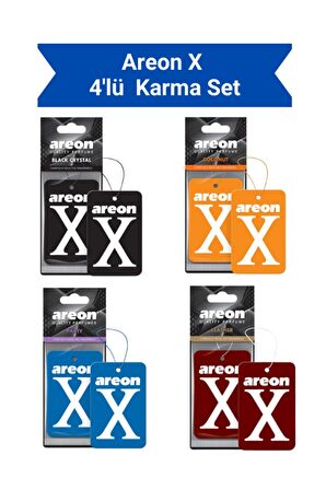 X Süper Karma 4'lü Set Kalite Araç Kokuları