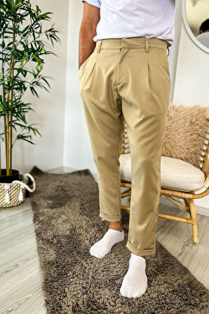 Chekcich Jogger Pantolon BEJ