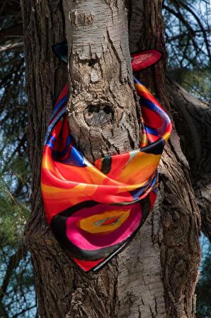 Vasili Kandinski  Desenli ipek Bandana Fular