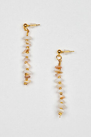 Doğal Taşlı Etnik Otantik Küpe