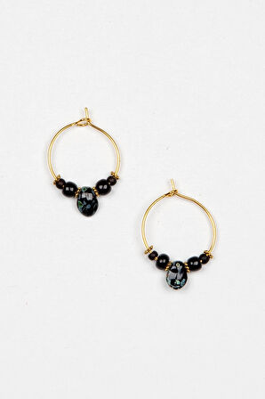 Doğal Taşlı Etnik Otantik Küpe