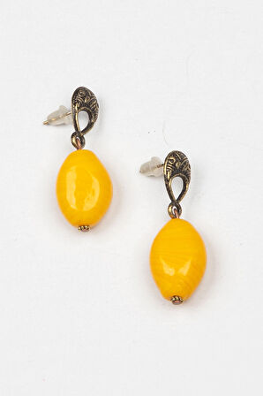 Doğal Taşlı Etnik Otantik Küpe 