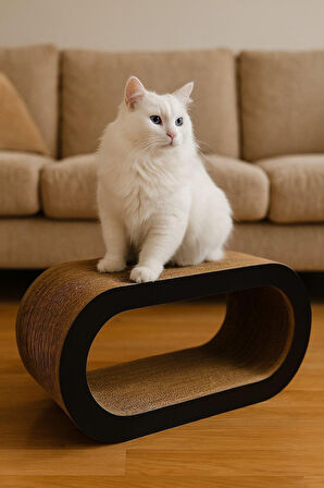 Rotipet Theta Karton Kedi Tırmalaması Siyah Medium