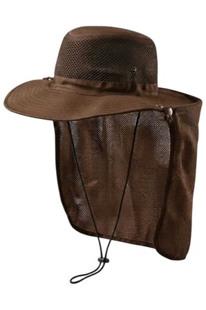 Tezzgelsin Erkek Ense Korumalı Fileli Safari Şapkası UV Güneş Korumalı İpli Outdoor Kamp ve Balıkçı Şapkası