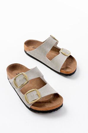 P-101 Gri Günlük  Kadın Terlik  