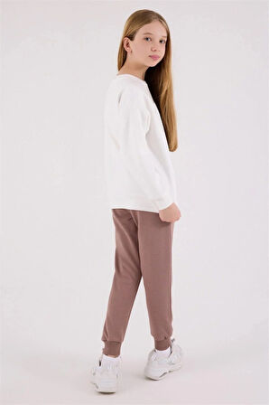 Polo Kız Çocuk Rahat Uzun Kollu Pamuklu Pijama Takımı Somon Yumuşak Kumaş