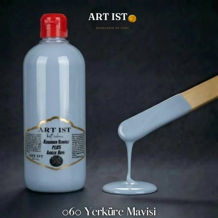 ART IST Kendinden Vernikli PLUS Su Bazlı Akrilik Boya 500 ml - 060 Yerküre Mavisi