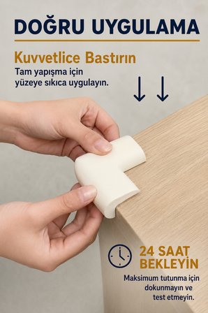 Bebek Köşe Koruyucu Kauçuk Masa Sehpa Mobilya Kenar Süngeri Darbe Emici BPA ve Toksik Madde İçermez