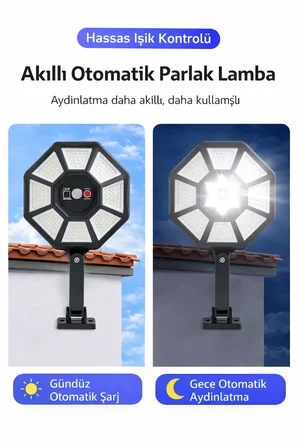 168 SMD Led Solar Lamba Kumandalı Hareket Sensörlü 3 Modlu Bahçe Duvar Aydınlatma Beyaz Işık