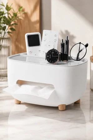 Modern Masaüstü Düzenleyici Kağıt Havluluk Organizer Kumandalık Mutfak Banyo Ofis Kutusu