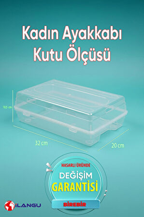 10 ADET ŞEFFAF KADIN AYAKKABI SAKLAMA KUTUSU-HAVA KANALLI-AYAKKABI DÜZENLEYİCİ