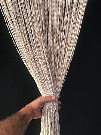 100x180 krem sıfır aralık plastik zincir perde kapı perdesi kapı süsü sineklik perdesi