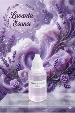 Lavanta Esanslı Mor Renkli Şeffaf Sabun Bazı 500 g El Yapımı Sabun Hammaddesi
